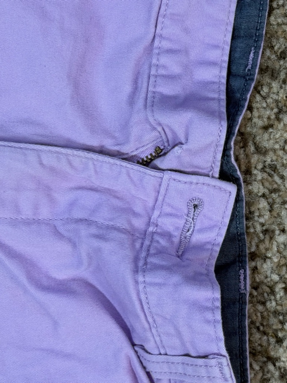 George Men's Chino Shorts Trio - Teal, Lavender, Coral [2 WITH MISSING BUTTONS] - Picture 13 of 15